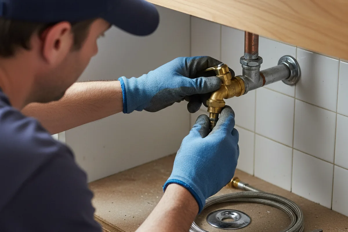 Shutoff valve and fitting work during Emergency Plumbing in Humboldt